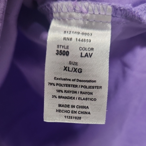 Ada Women's Purple V-Neck Blouse - Picture 2 of 7